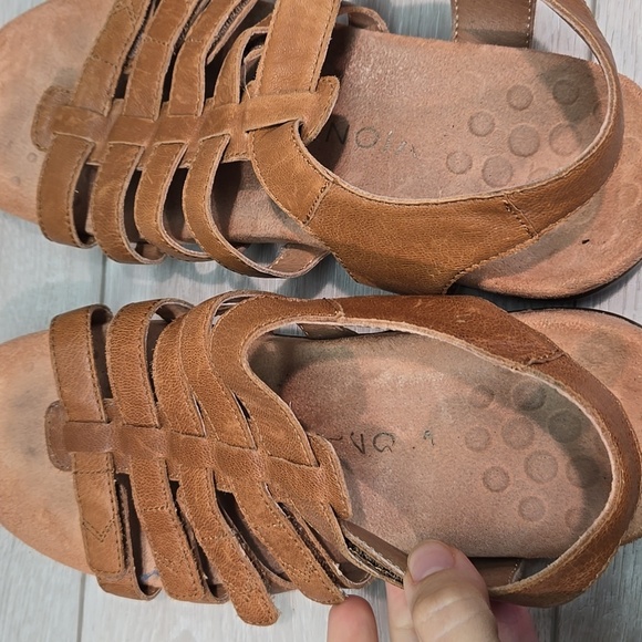 Vionic Women Harissa Hook&loop Leather Sandals Slide Flats Shoes 8 - Picture 6 of 10